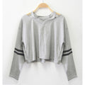 Women's V-Neck Printing Short Long-Sleeved Multicolor T-Shirt